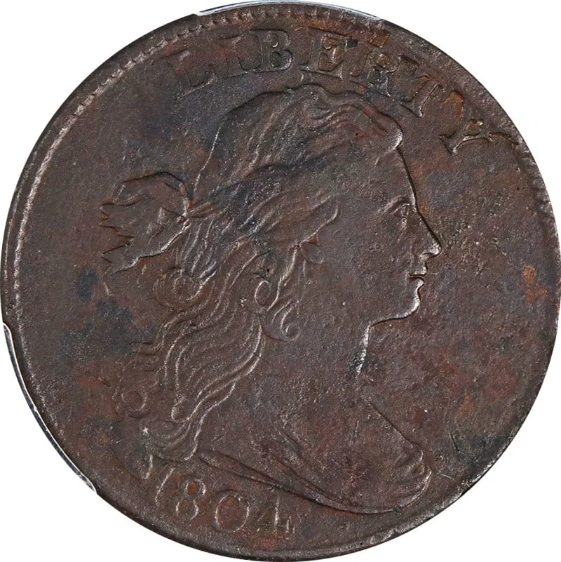 PCGS Certified 1804 Large Cent XF Details S.266 R.2 Key Copper Coin