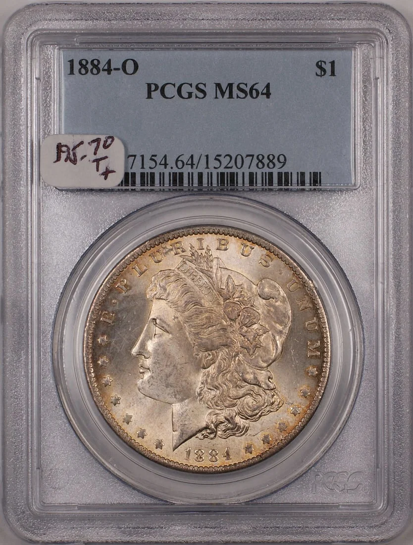 PCGS MS-64 1884-O Morgan Silver Dollar Toned Uncirculated Coin