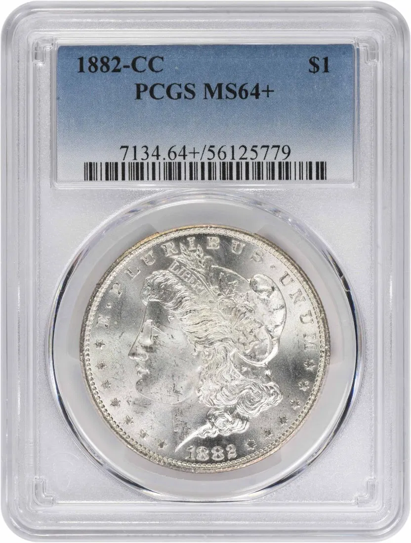 PCGS MS64+ 1882 Carson City Morgan Dollar 90 Percent Silver
