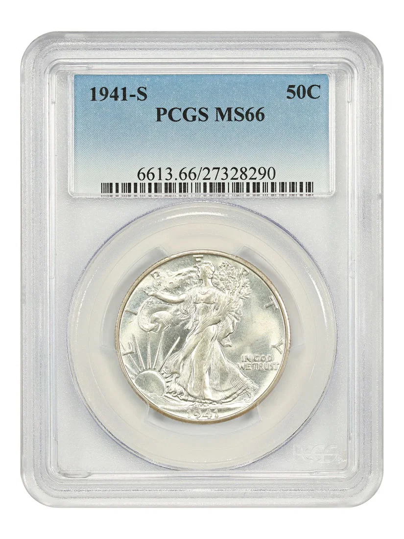 PCGS MS66 1941-S Walking Liberty Half Dollar San Francisco Mint
