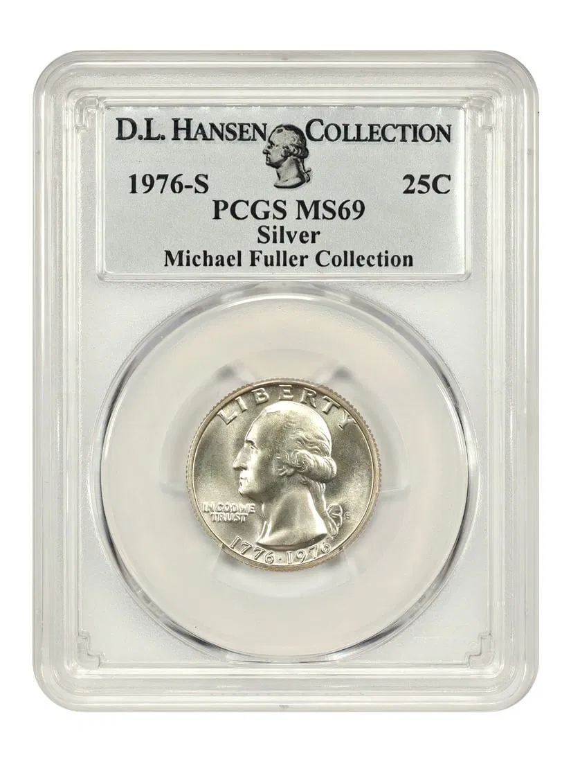 PCGS MS69 1976-S Silver Washington Quarter from D L Hansen and Michael Fuller