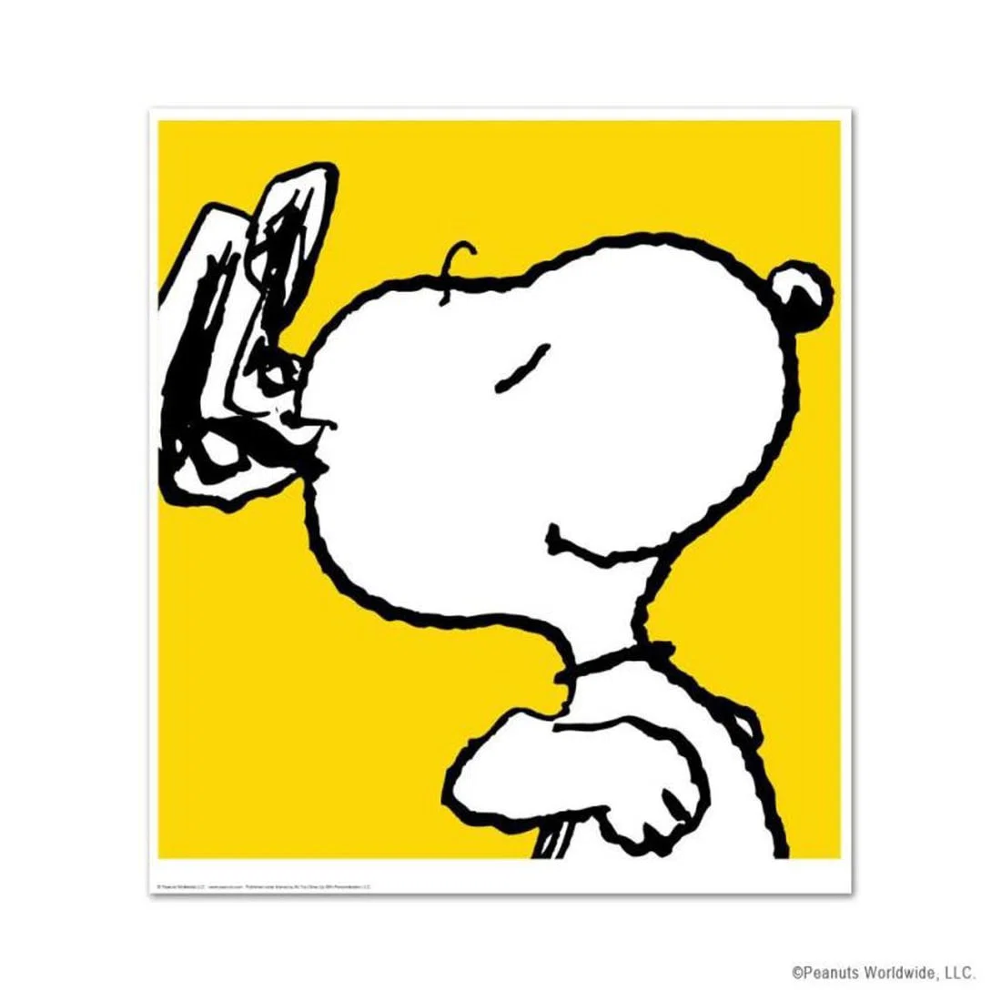 Peanuts, "Snoopy: Yellow" Hand Numbered Limited Edition Fine Art Print with Certificate of