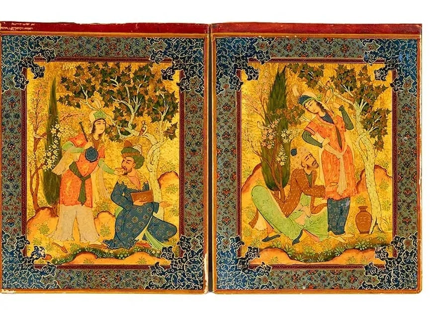 PERSIAN QAJAR PAPERMACHE BOOK COVER