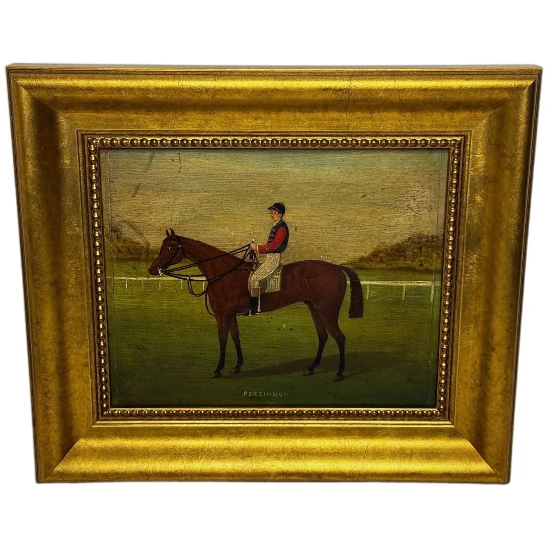 Persimmon Race Horse Jockey Jack Watts Owned by the Prince of Wales At Newmarket