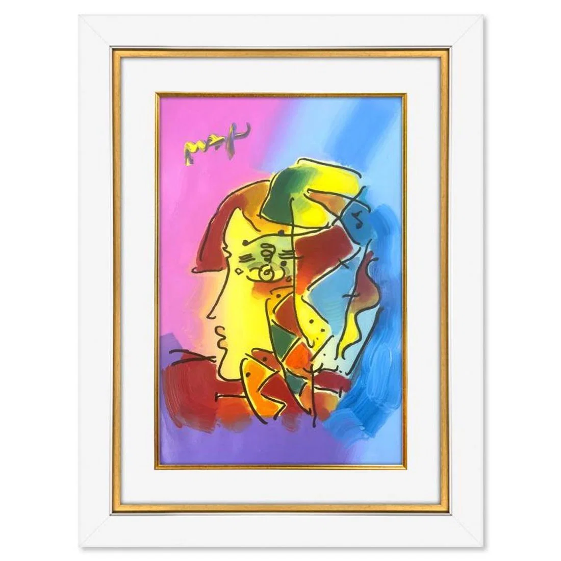 Peter Max, "Billboard Centennial" Framed One-of-a-Kind Acrylic Mixed Media (48.5" x 36.5"), Hand