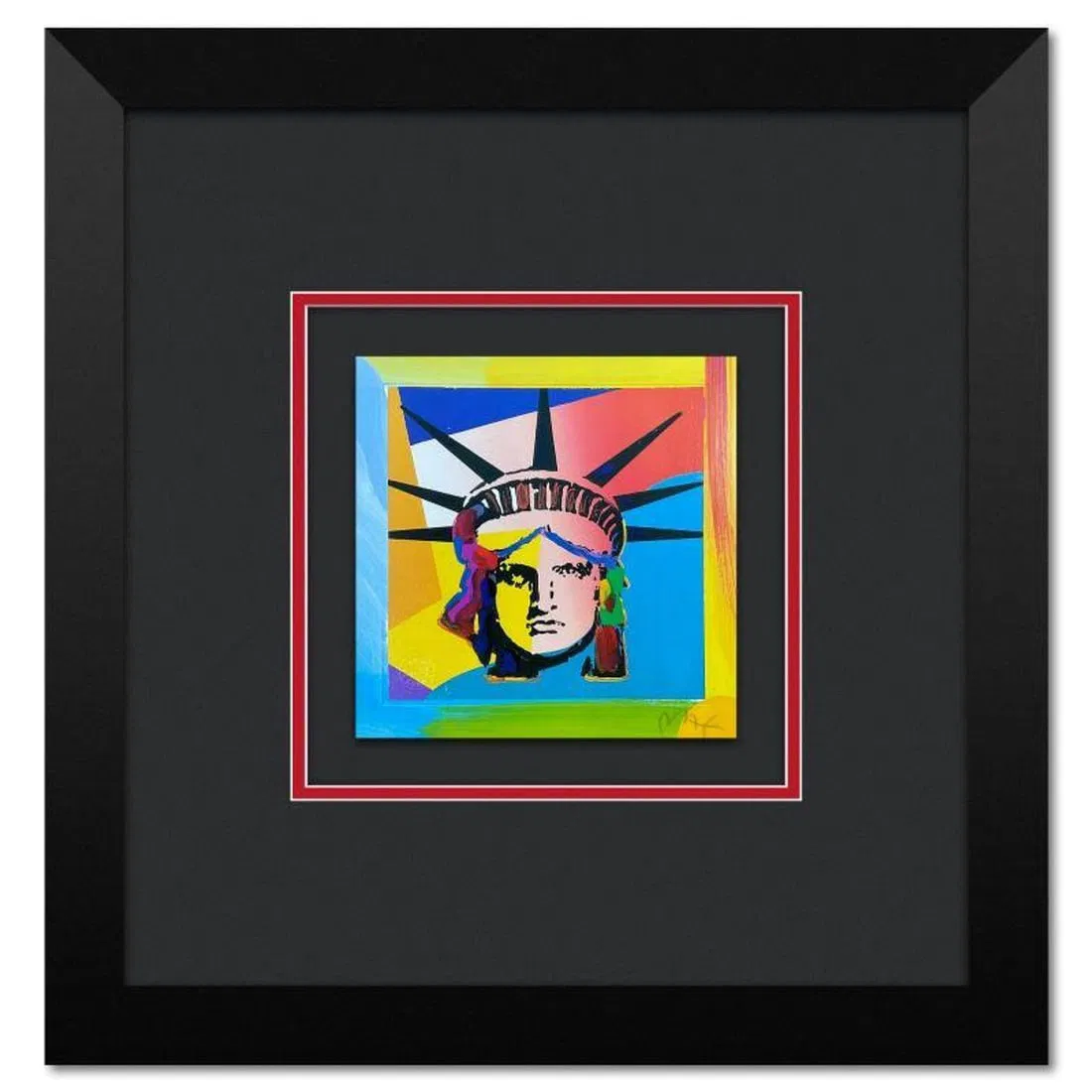 Peter Max, "Liberty Head XV" Framed Limited Edition Lithograph, Numbered and Hand Signed with