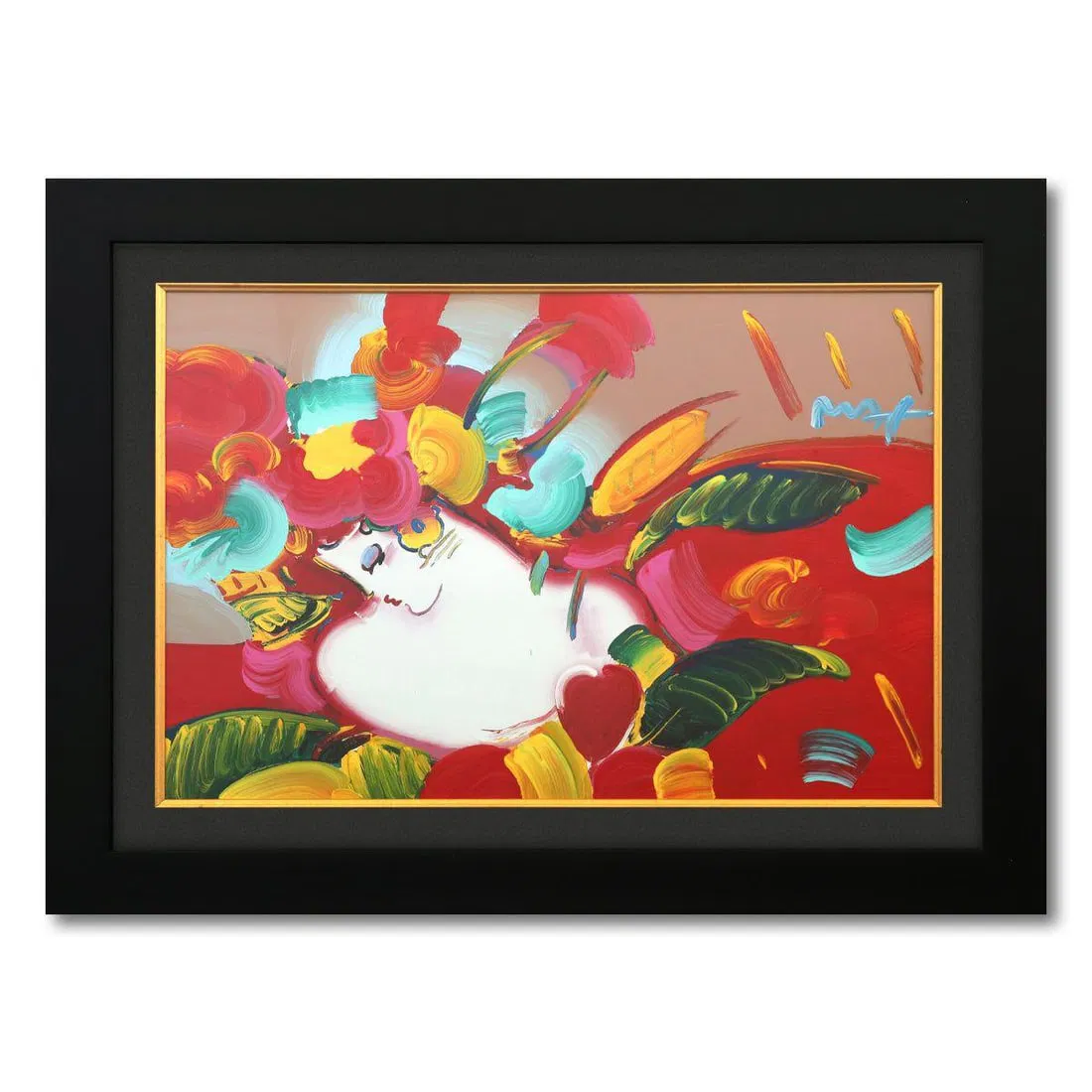 Peter Max- Original Mixed Media "Women In Love"