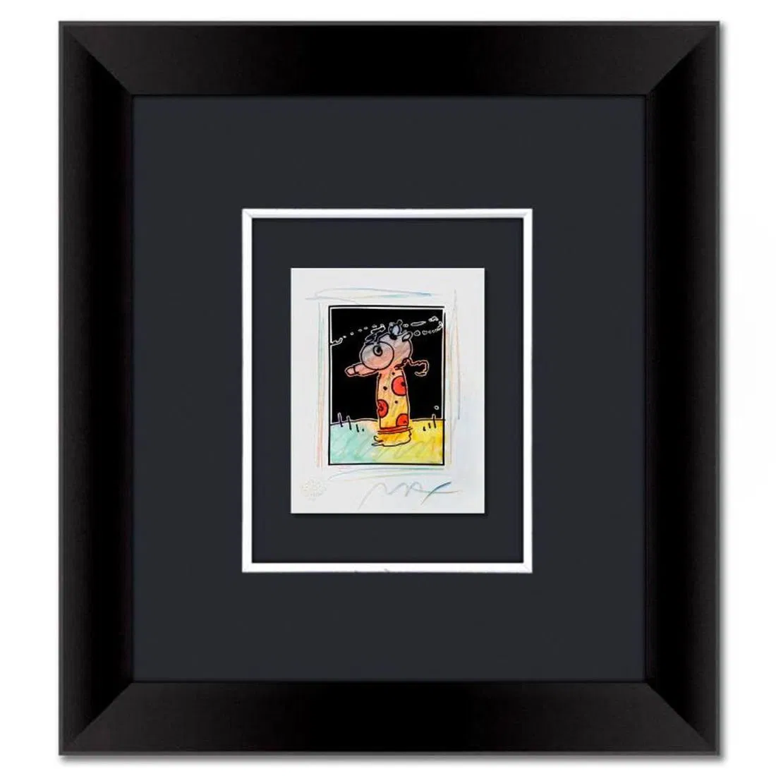 Peter Max, "Sage in the Wind" Framed One-of-a-Kind Mixed Media, Hand Signed with Registration Number