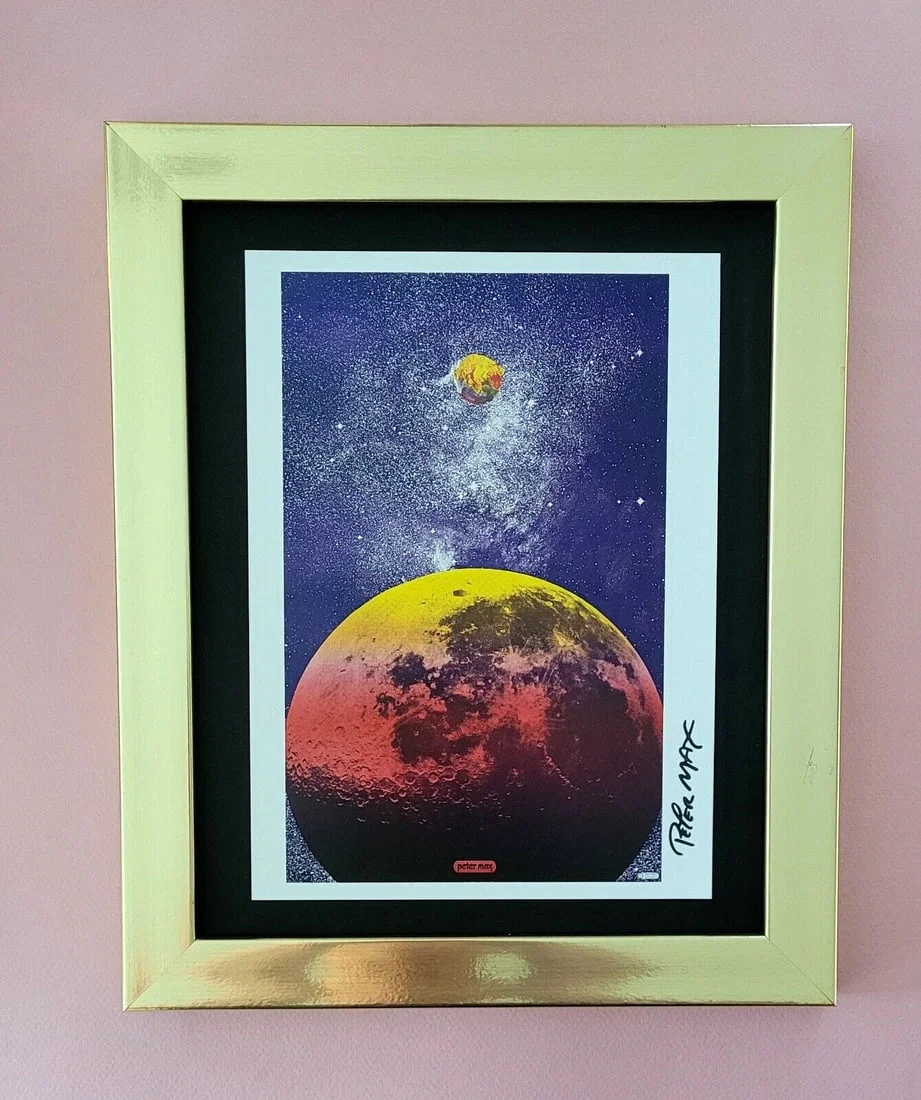 Peter Max | Vintage Print Signed | Mounted in a New 10x8in Frame