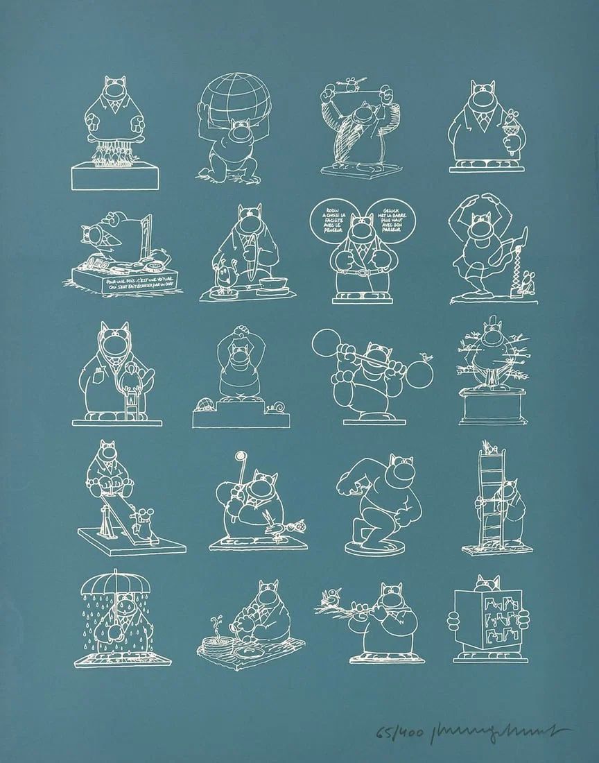 Philippe GELUCK (Né en 1954) Les 20 Statues, 2021.