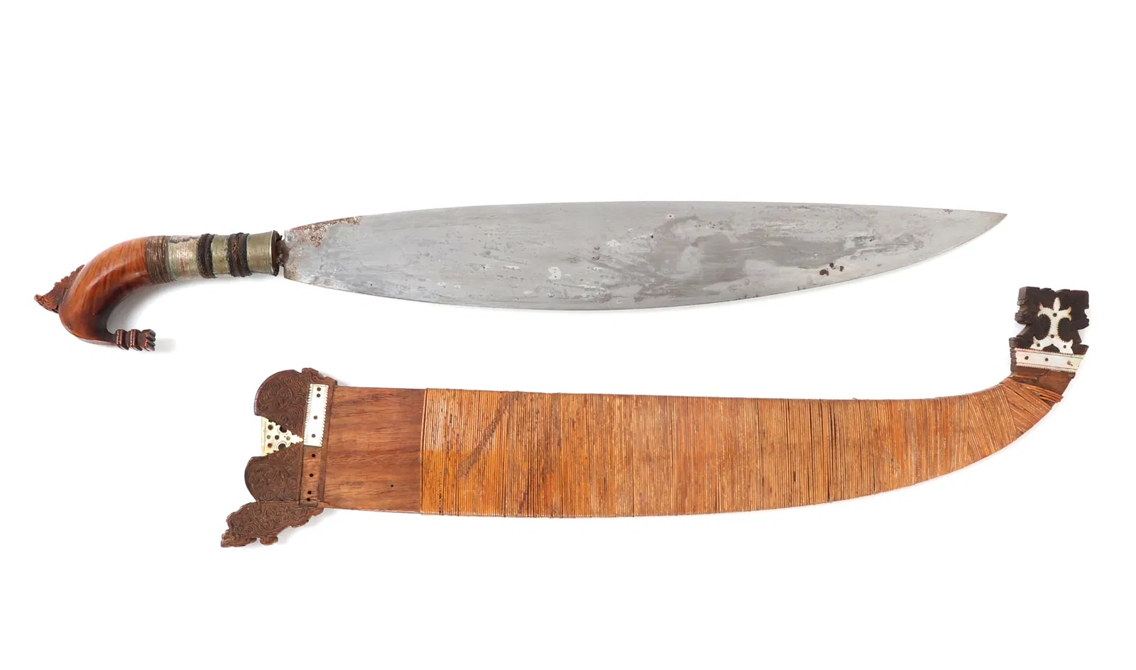 Philippine Moro Barong Sword w/ Scabbard