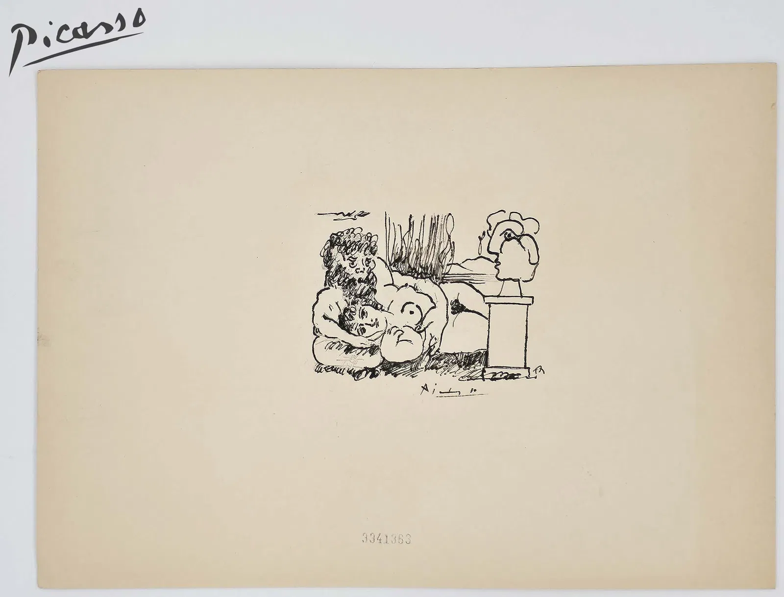 Picasso 'Escultor En Reposso' Etching Lithography Print, Signed