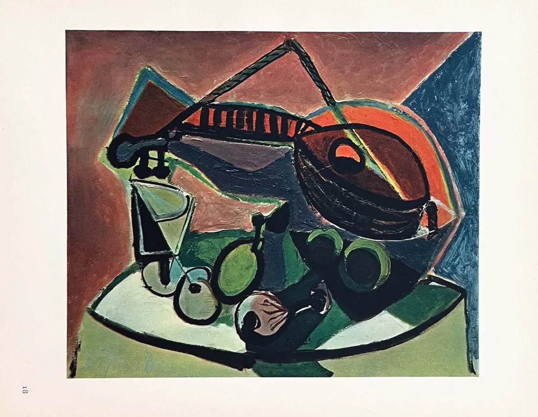 Picasso HelioGravure 18 Nature Morte a la Mandoline 1946