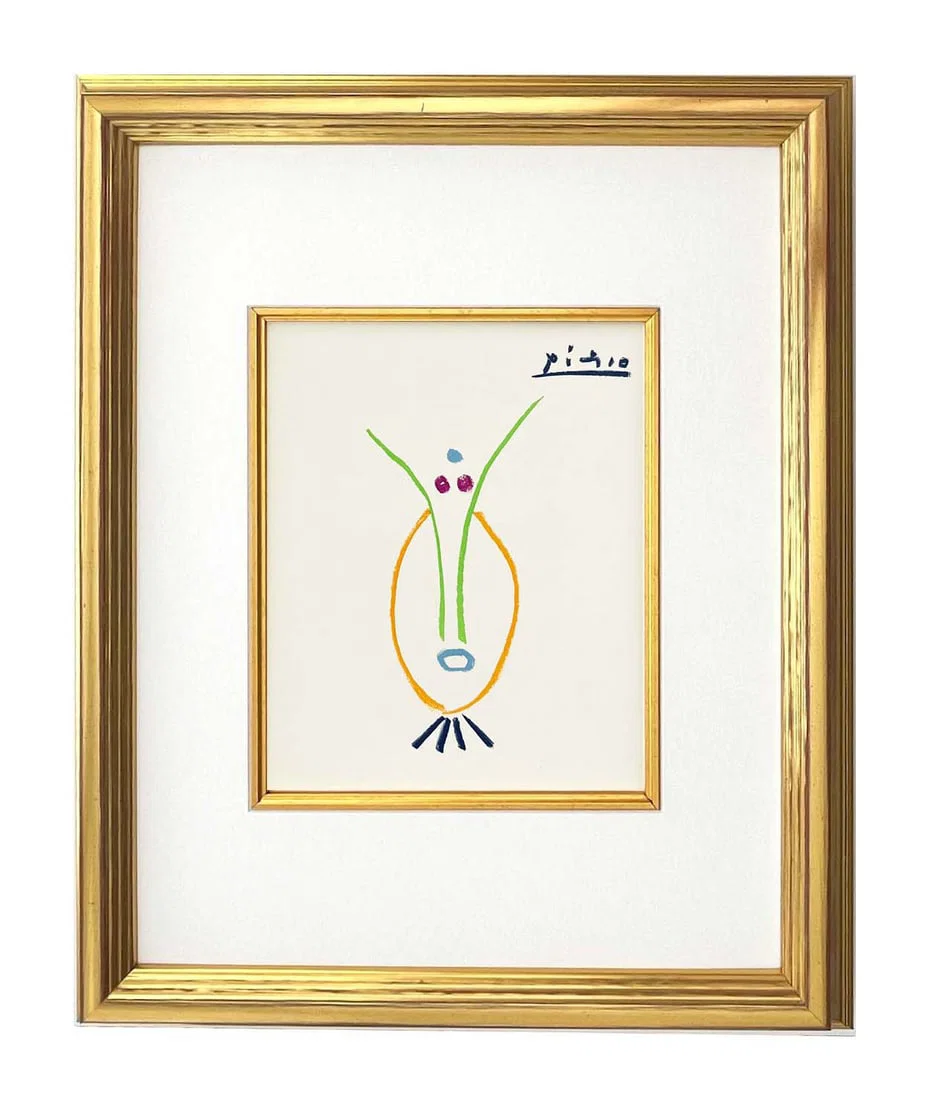 Picasso Lithograph 103 Between anger and death Framed