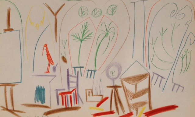 Picasso Sketchbook Carnet de la Californie Print # 1 dated 15/11/1955