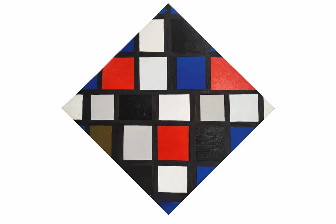 Piet Mondrian Dutch 1872- 1911 Oil on Paper Painting in the style of. Modernism and Abstraction Era