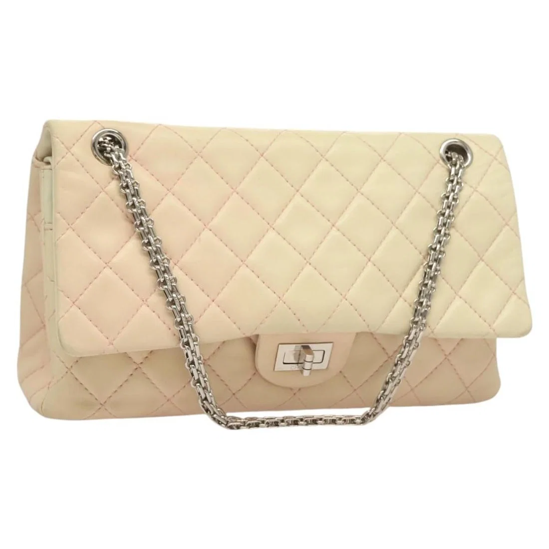 Pink Chanel Reissue 2.55 Quilted Lambskin Flap Shoulder Bag