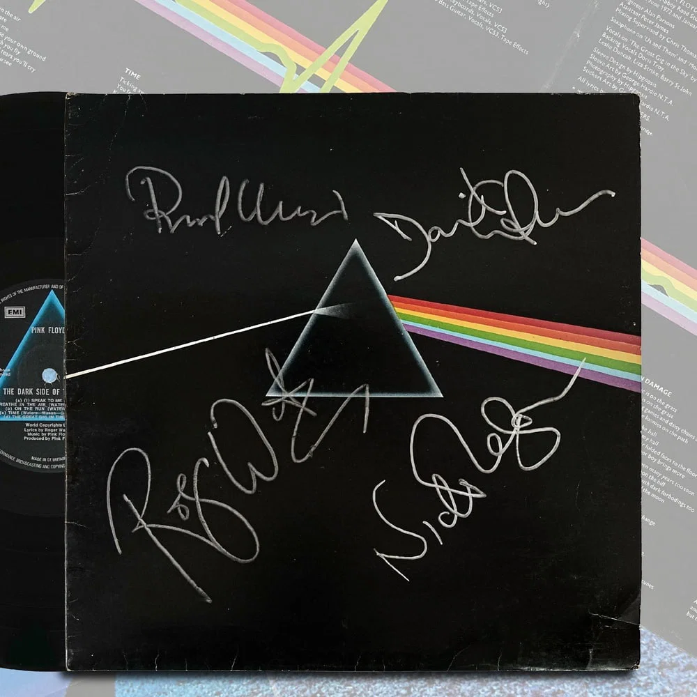 PINK FLOYD SIGNED LP "THE DARK SIDE OF THE MOON" (U.S. FIRST PRESSING)