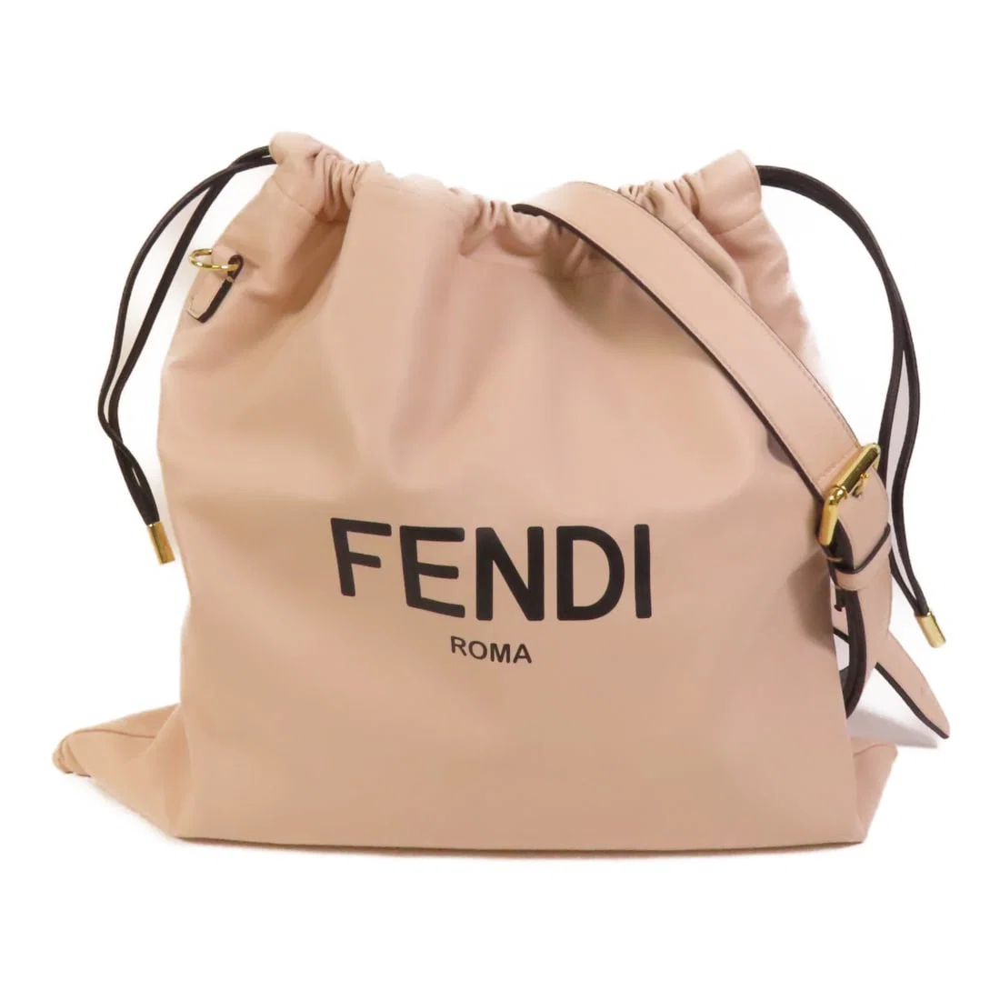 Pink Lambskin Shoulder Bag by Fendi with Gold Tone Hardware