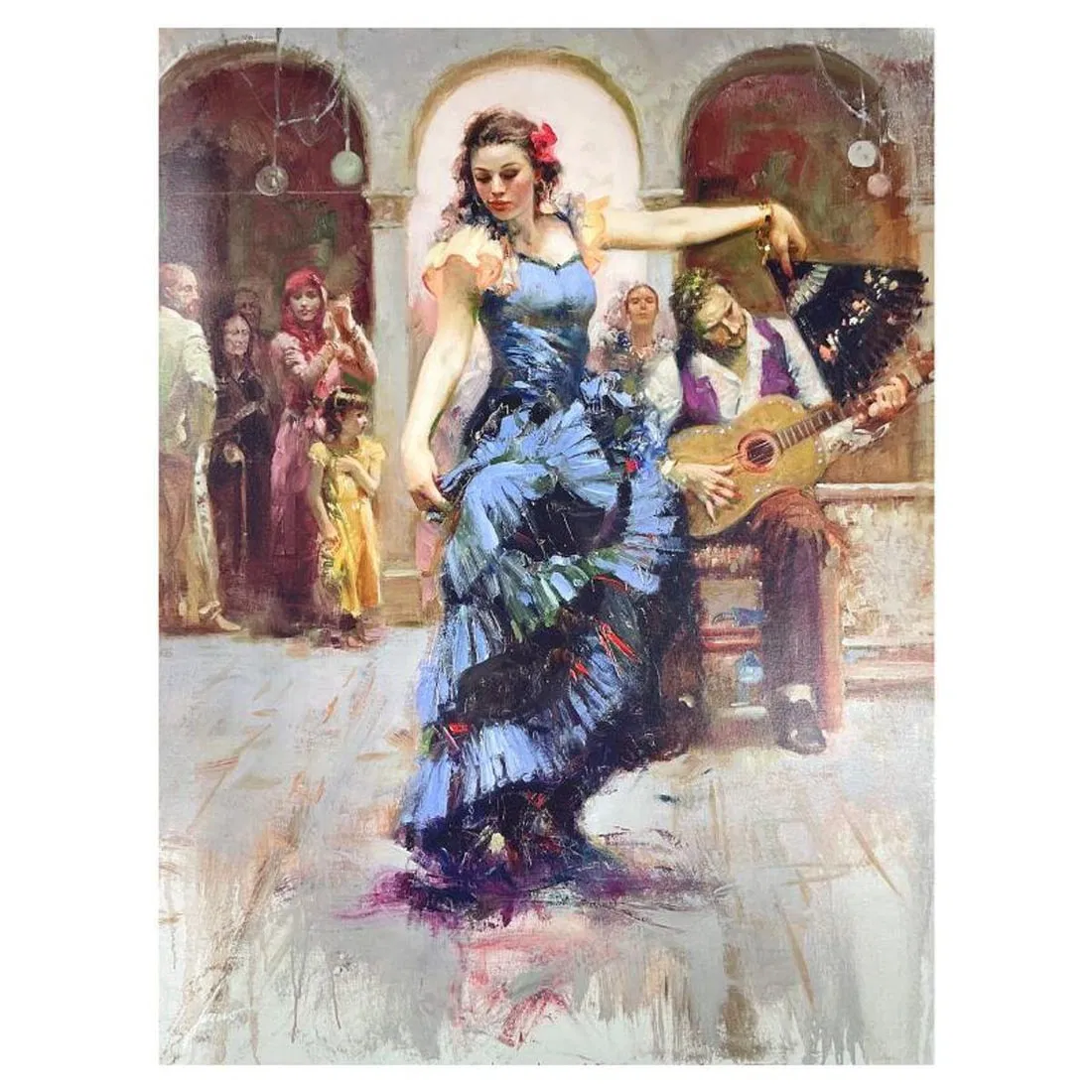 Pino (1939-2010) "Dancing at Dusk" Limited Edition on Canvas, Numbered and Hand Signed with