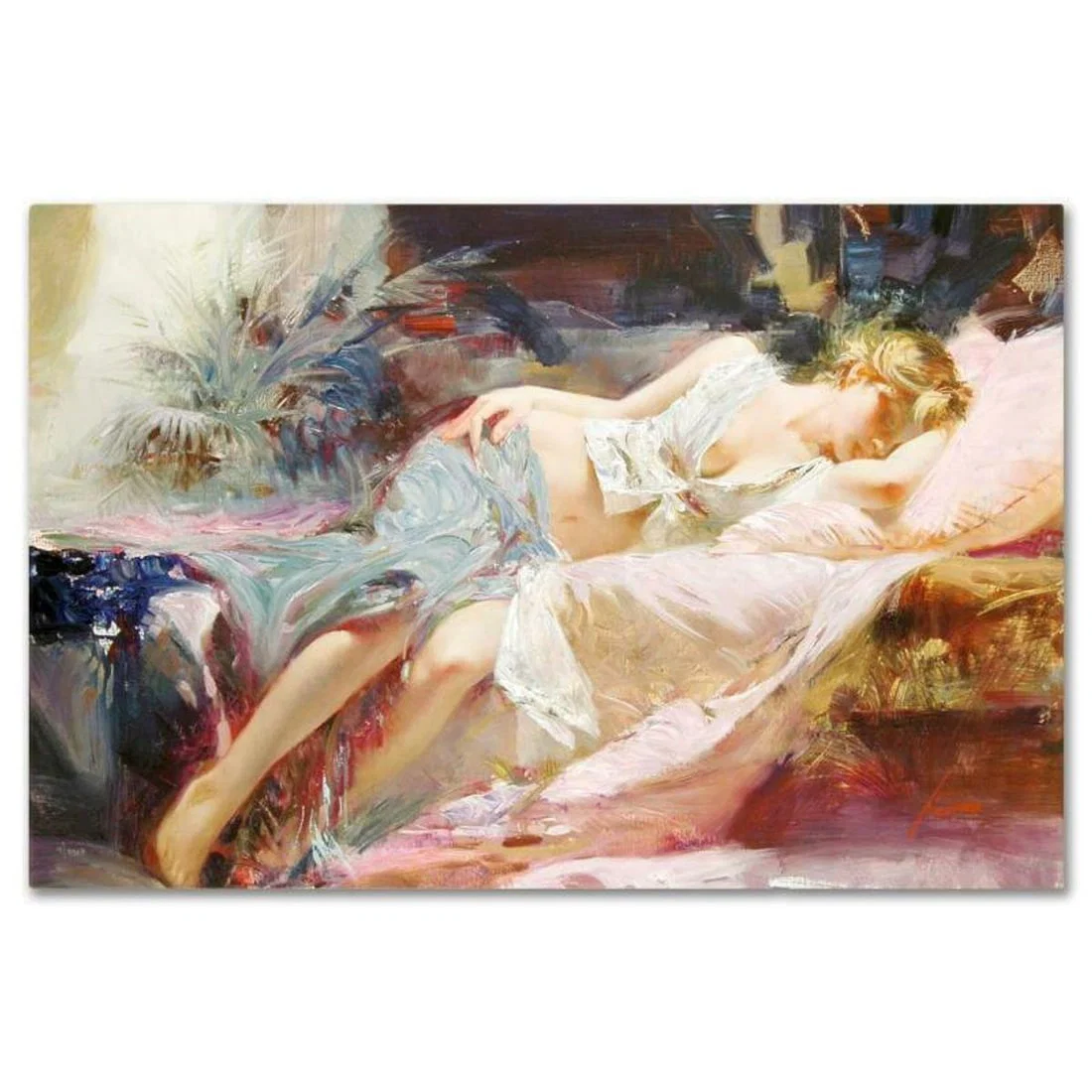 Pino (1939-2010), "Lost in Dreams" Hand Embellished Limited Edition on Canvas (40" x 26"), Numbered