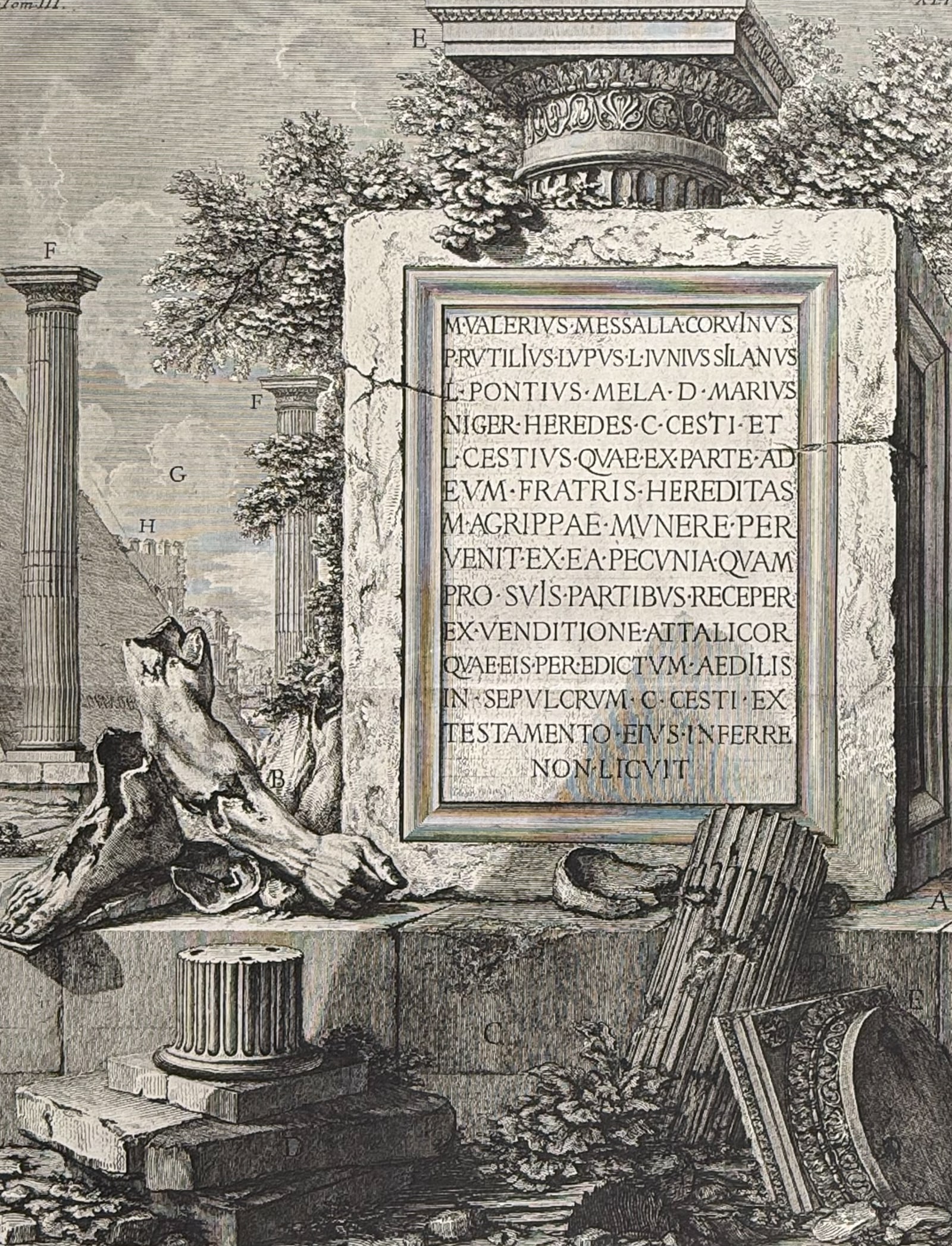 Piranesi - Pyramid of C. Cestius [Piramide di C. Cestio. 42