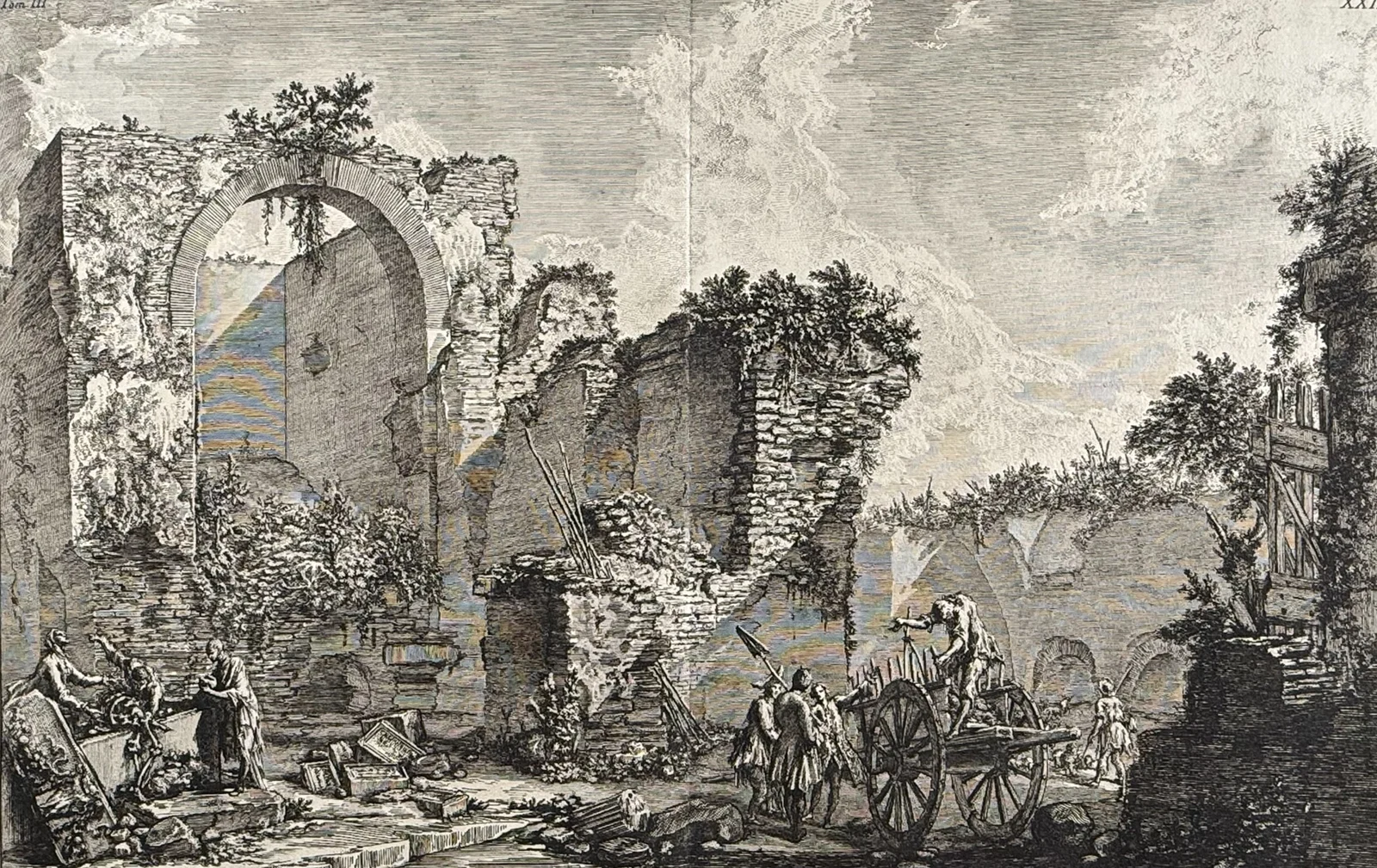 Piranesi - Veduta degli Avanzi delle Camere sepolcrali de'Liberti. 22