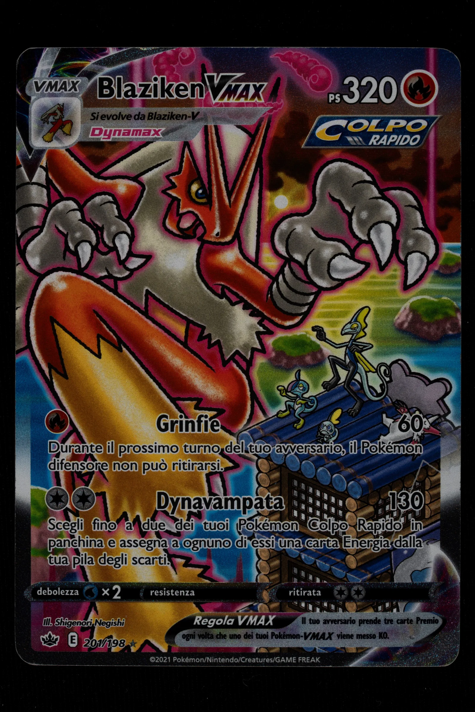 Pokémon - Blaziken V Max Ice Kingdom Italian - RAW (LP)