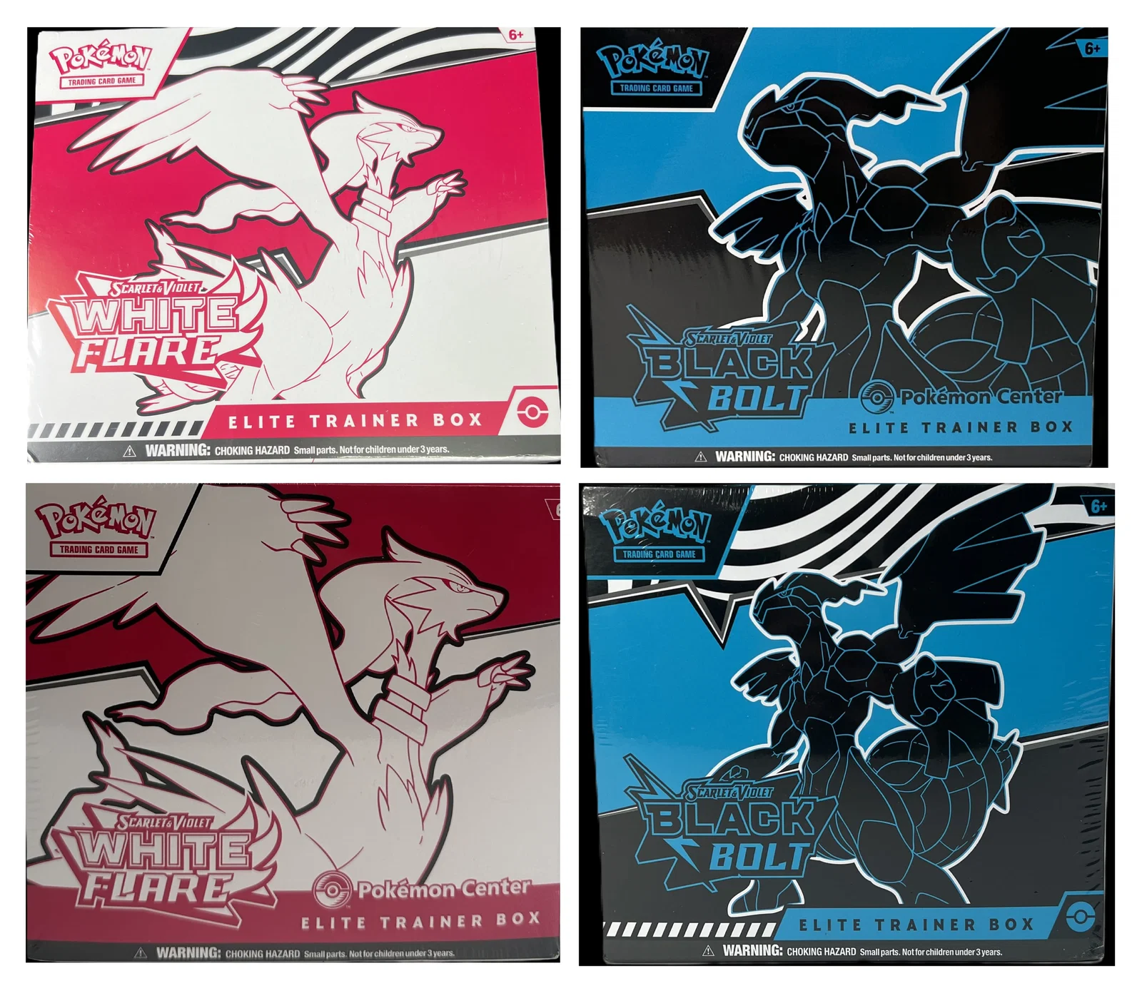 Pokemon Elite Trainer Boxes: White Flare & Black Bolt (4 Boxes)