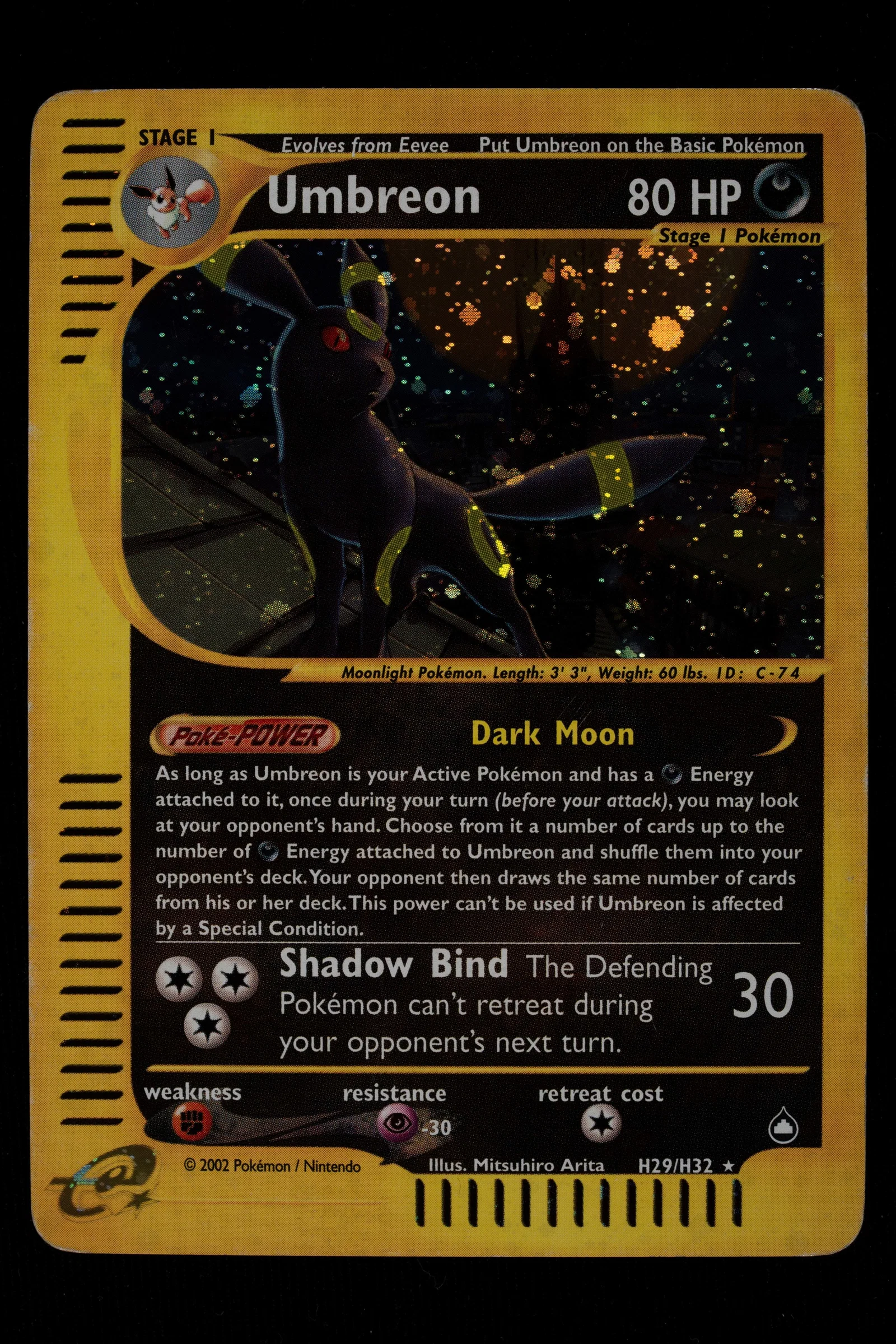 Pokémon - Umbreon Aquapolis Holo English - RAW (GOOD)