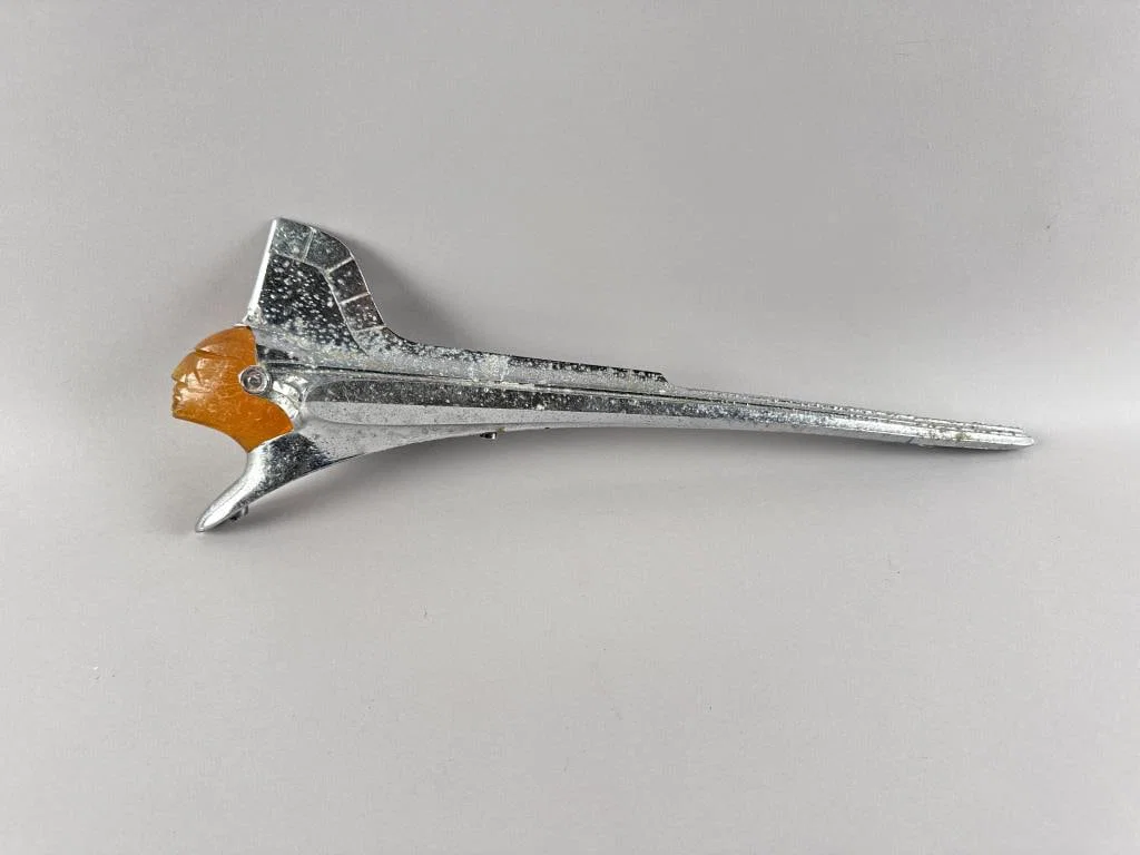 PONTIAC INDIAN CHIEF HOOD ORNAMENT Circa 1953 Length 19".