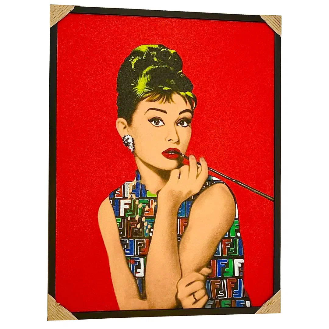 Pop Art Painting of Audrey Hepburn