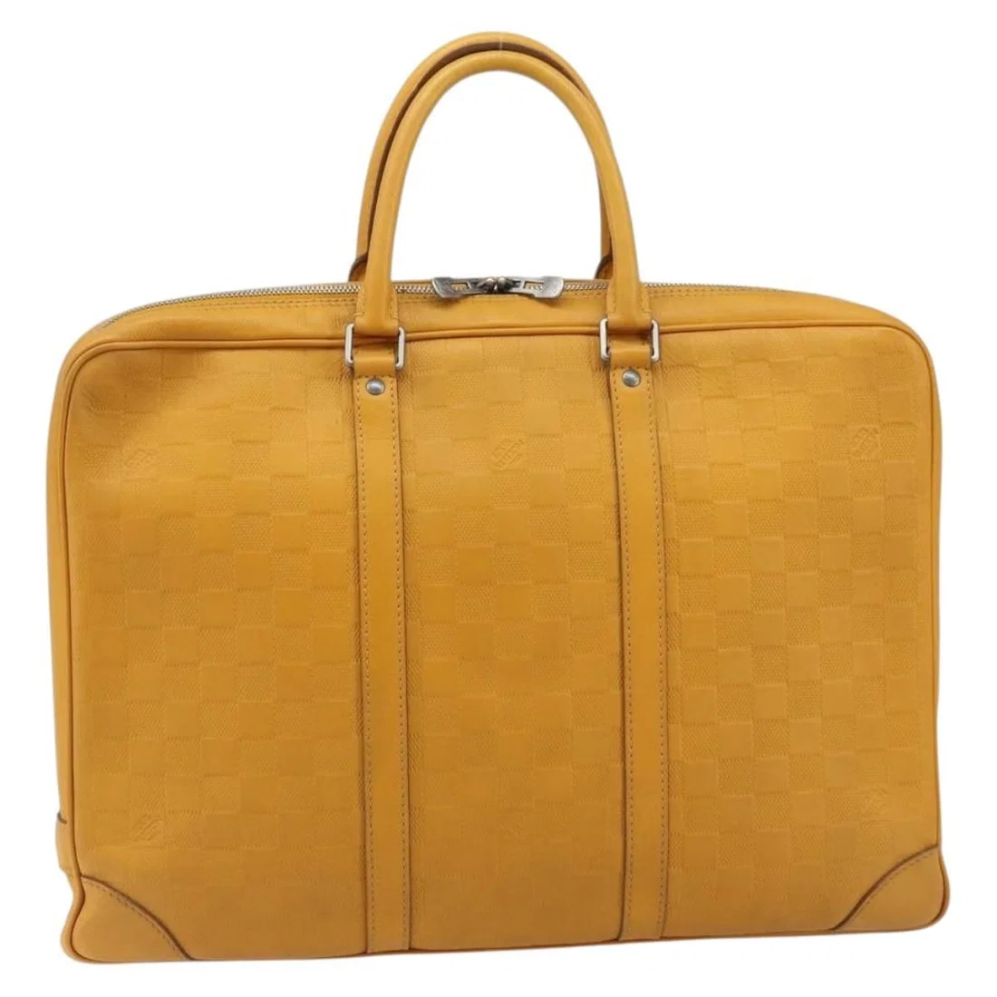 Porte-Documents Voyage Unisex Yellow Leather Briefcase by Louis Vuitton