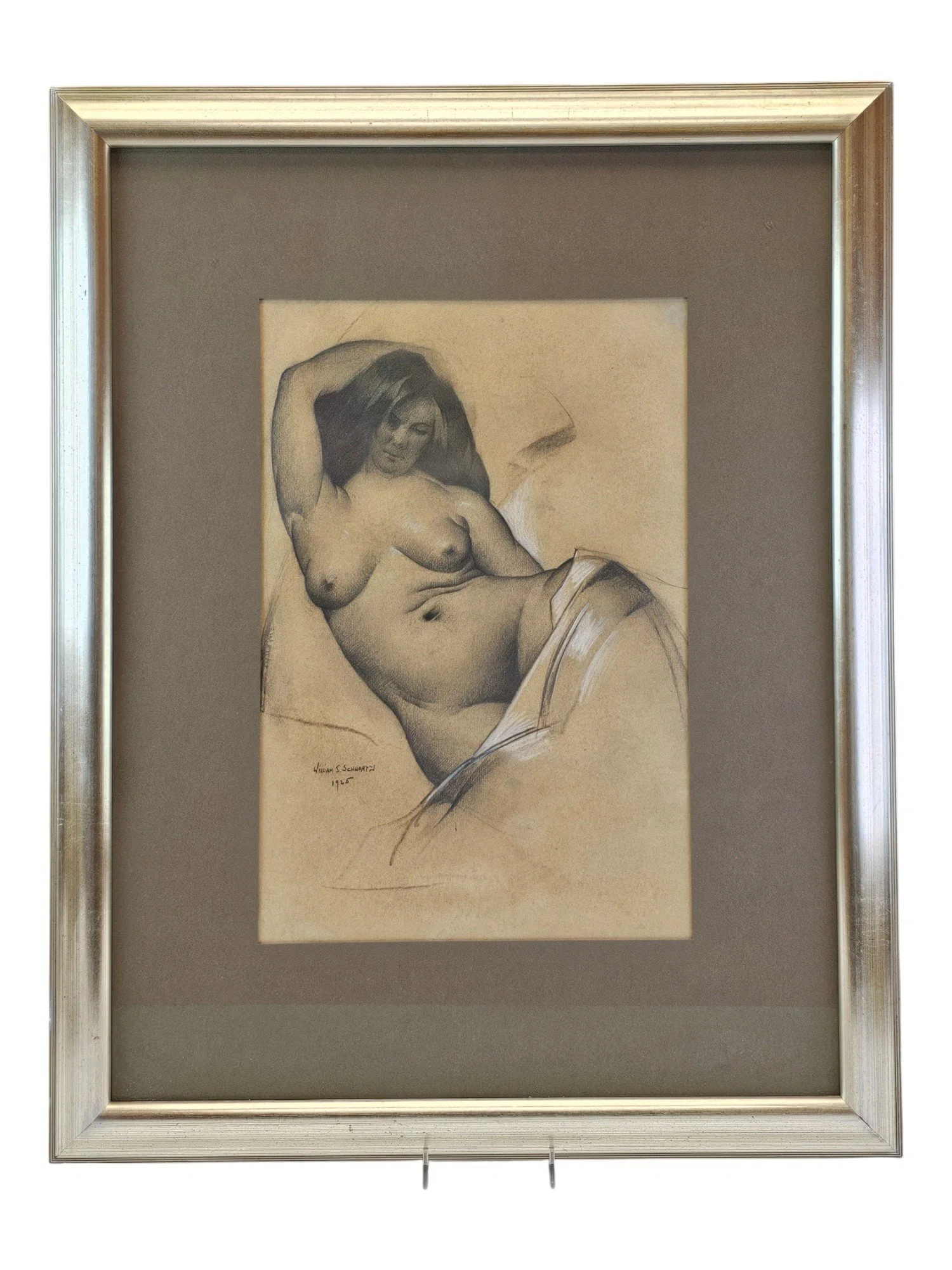 PORTRAIT MIXED MEDIA PAINTING BY WILLIAM SCHWARTZ