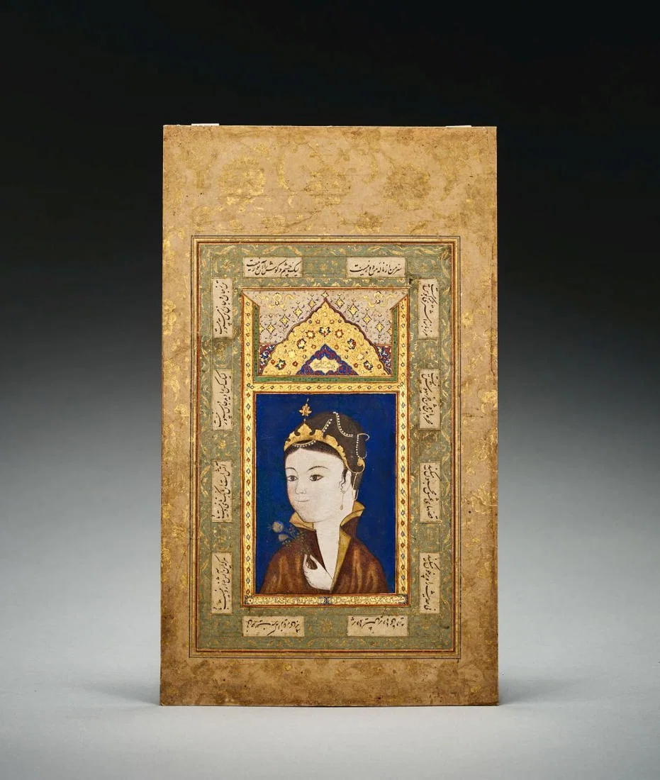 PORTRAIT OF A PRINCESS, SAFAVID IRAN, DATED AH 935/1528-9 AD
