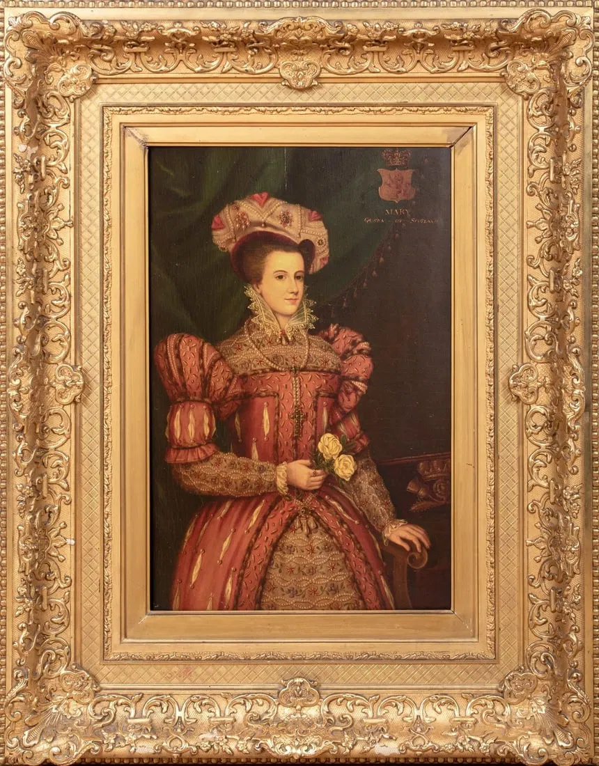 PORTRAIT OF MARY QUEEN OF SCOTS OIL PAINTING