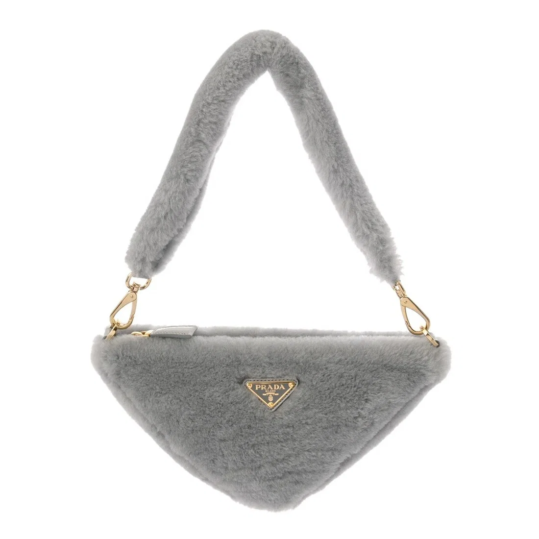 PRADA 2WAY MOUTON GRAY HANDBAG