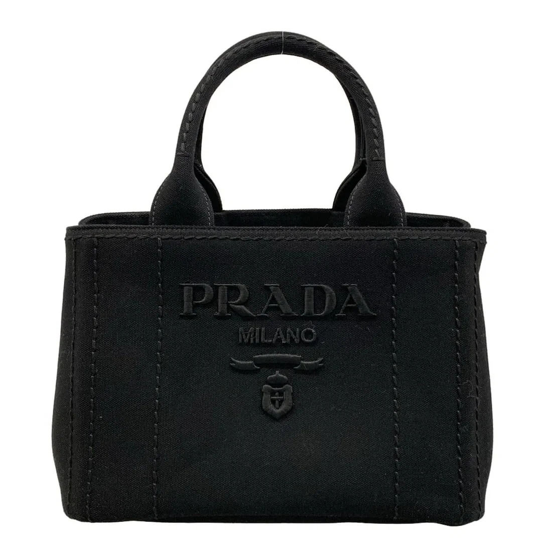 PRADA CANAPA - BLACK CANVAS HANDBAG