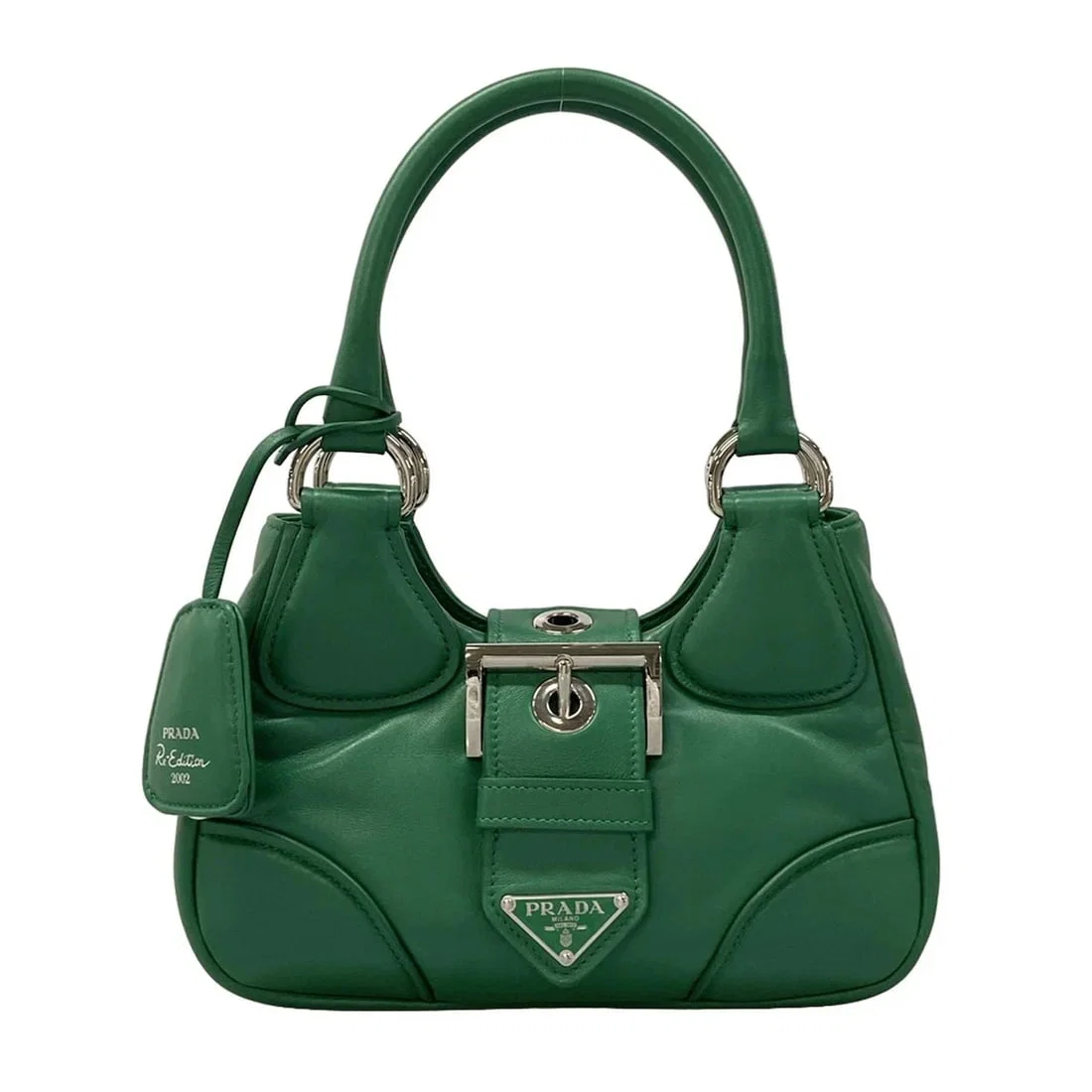 PRADA - GREEN LEATHER HANDBAG