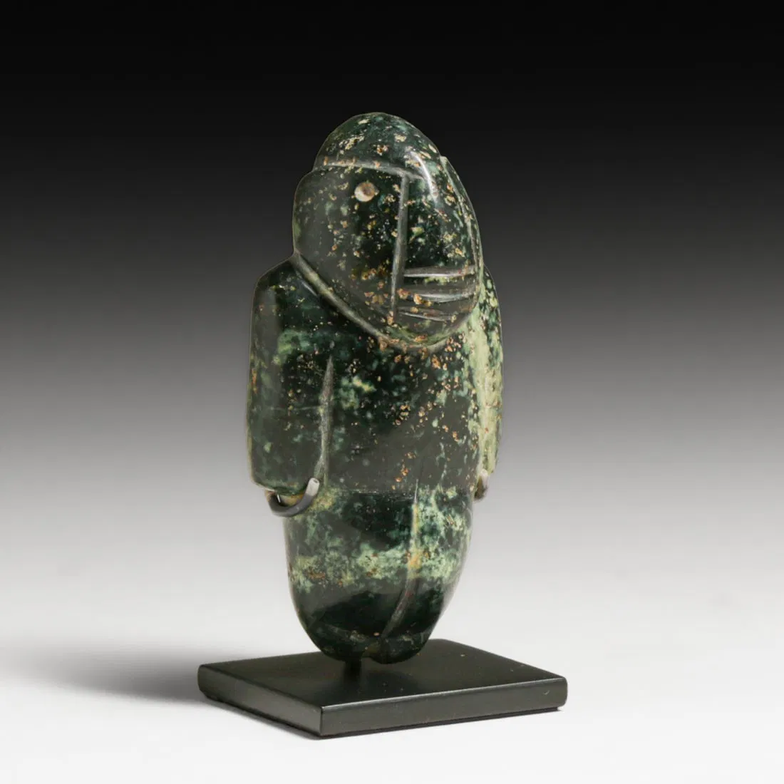 Pre-Columbian Guerrero Mezcala Stone Standing Figure c600-100 BCE