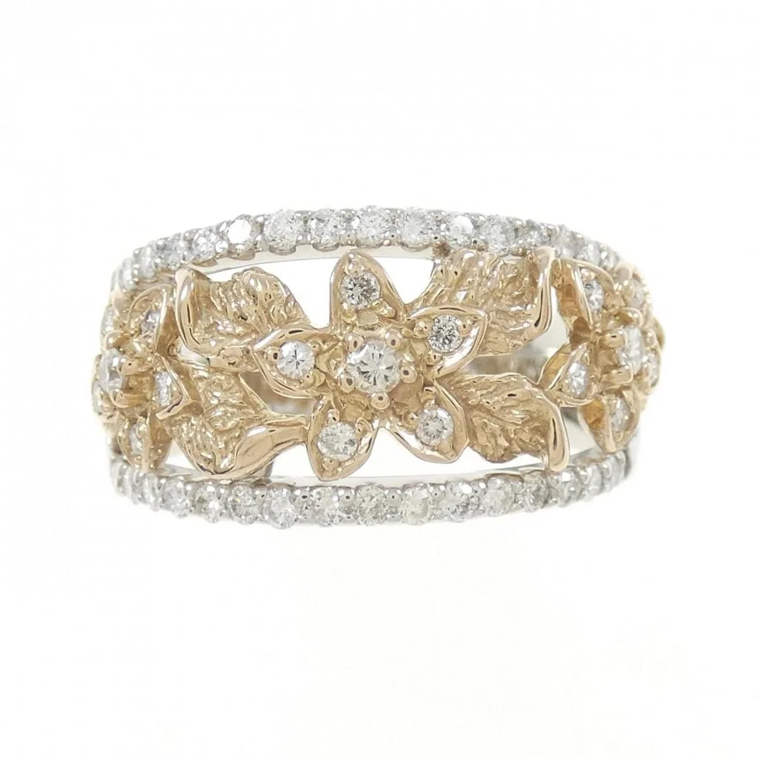 PT/18KPG FLOWER DIAMOND RING