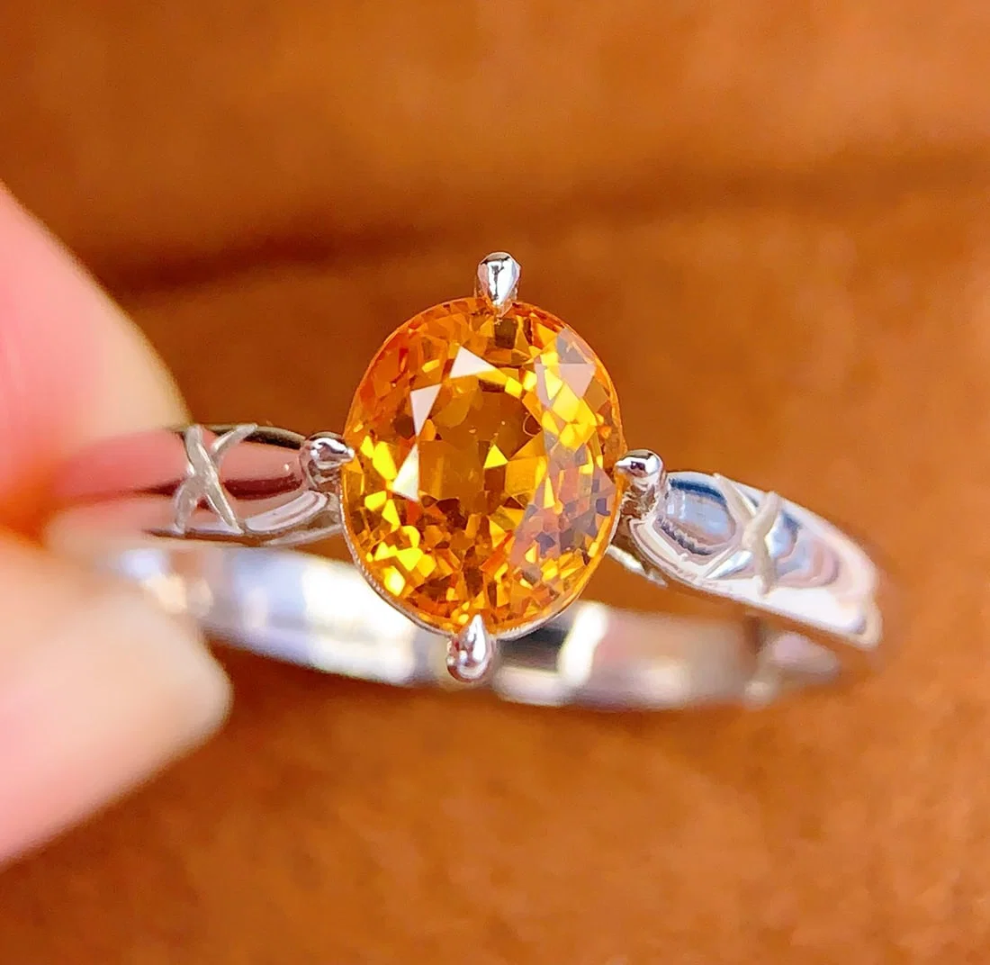 PT950 Natural Blue Sapphire Ring