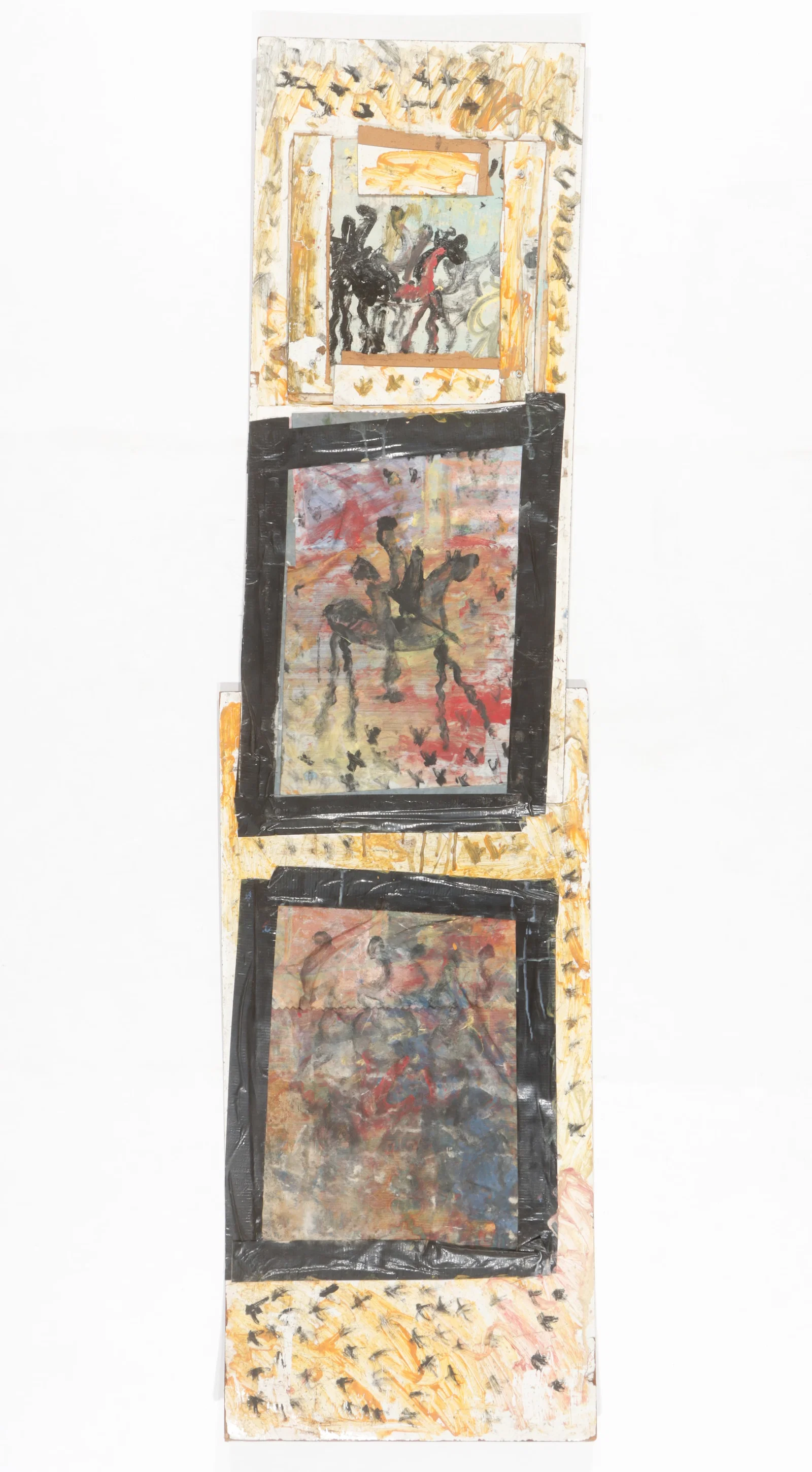 Purvis Young (American, 1943-2010) Assemblage, 66" x 18"