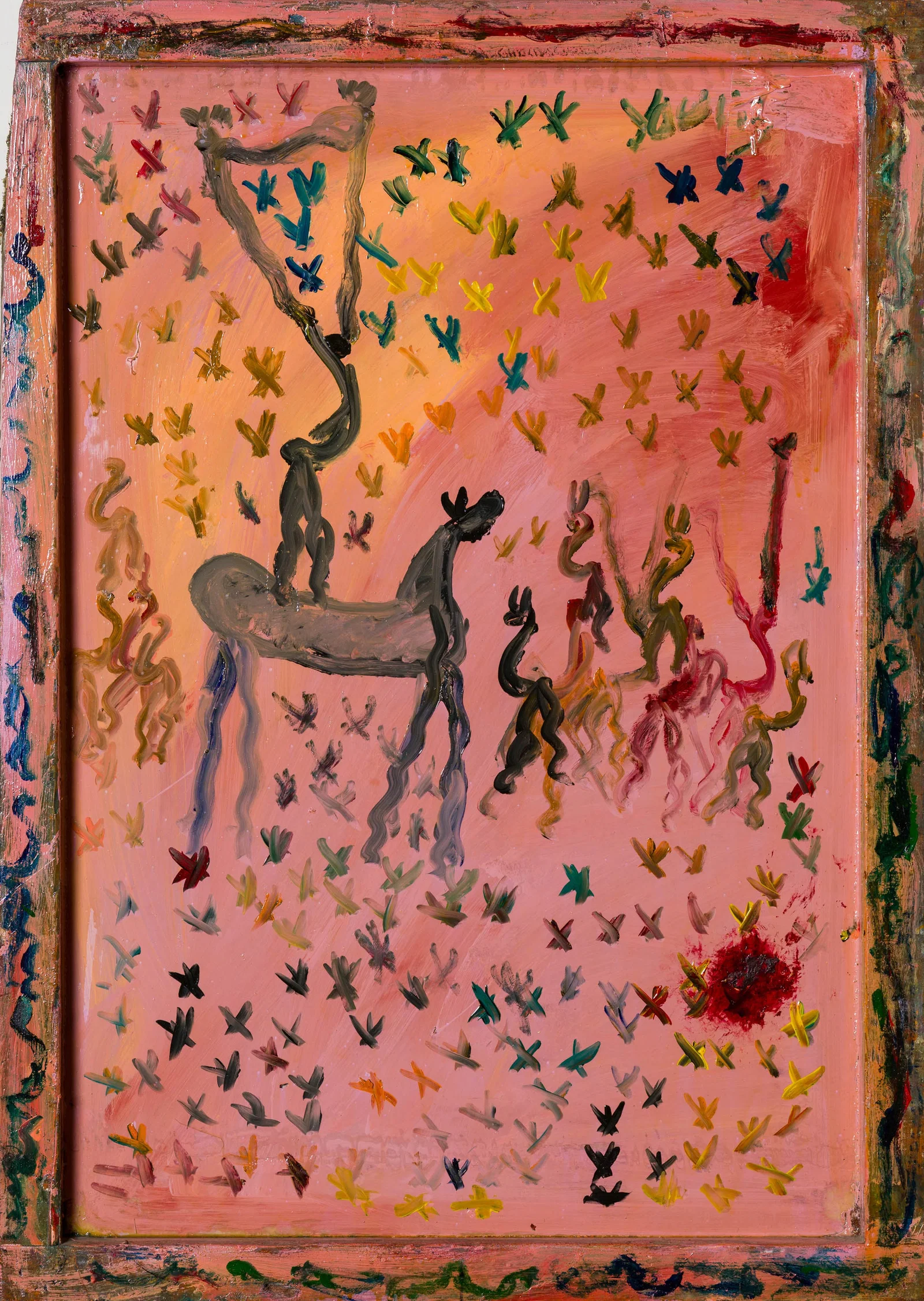 Purvis Young Untitled (Pink Landscape)