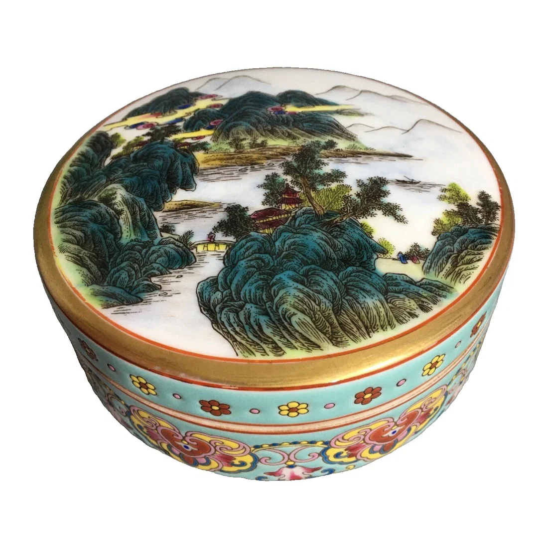 Qianlong cloisonnE enamel and gilt decorated lidded box