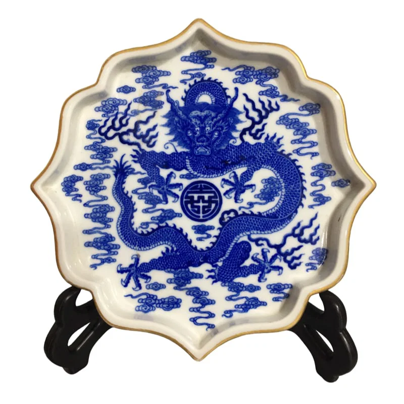 Qianlong cloisonnE enamel and gilt dragon pattern pen holder