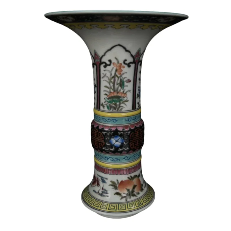 Qianlong Reign of the Great Qing Dynasty, a cloisonnE enamel floral decorated flower vessel.