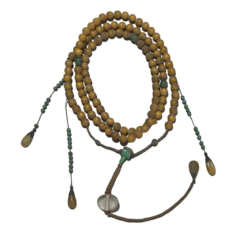 Qing Dynasty Amber Honey Wax Court Bead