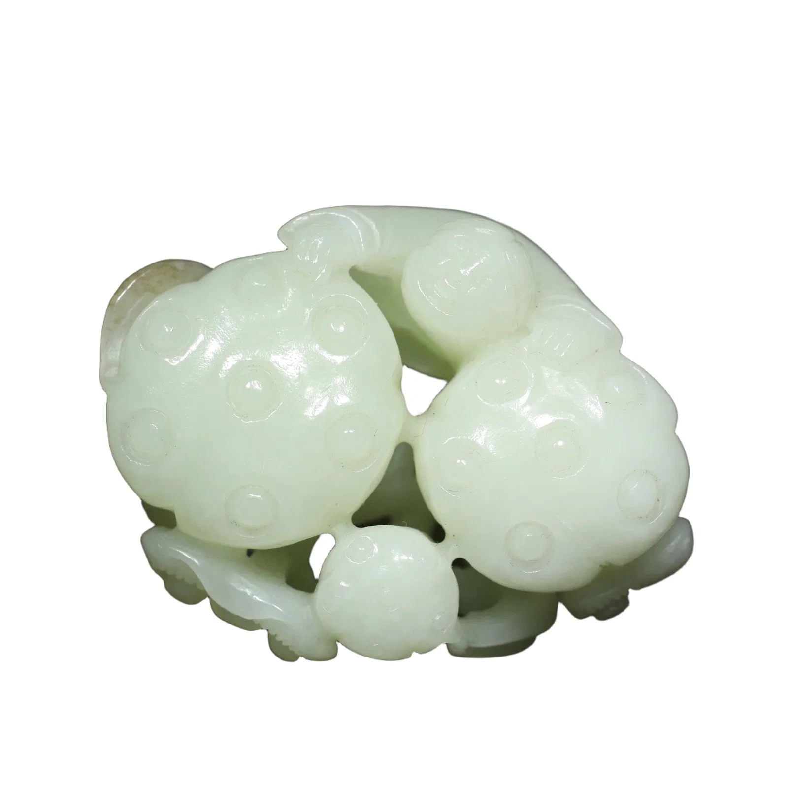 Qing Dynasty Hetian Jade Lotus Seedpod Child Holding Item