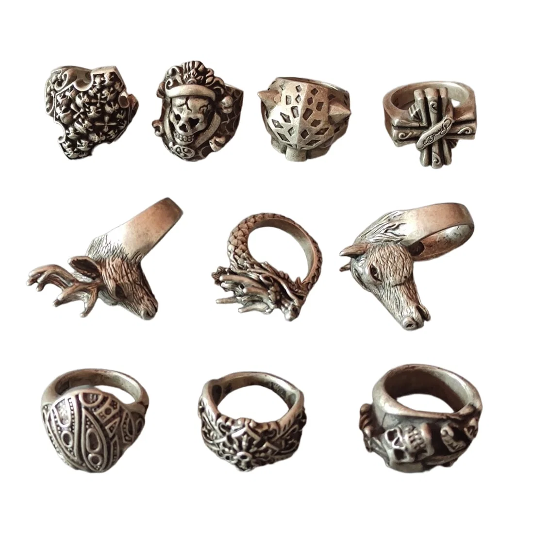 Qing Dynasty Old Silver Rings